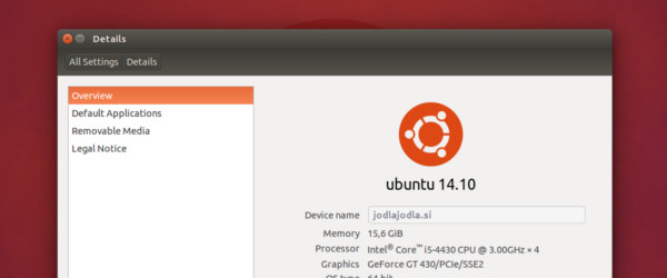 Ubuntu 14.10 - jodlajodla.si
